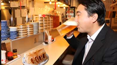 平日に仙台駅前でゆっくり餃子飲みは高橋と餃子